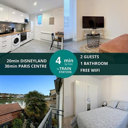 Le Cosy Lagny - Appartement Cosy Avec Balcon Vue Sur Marne ภายนอก รูปภาพ